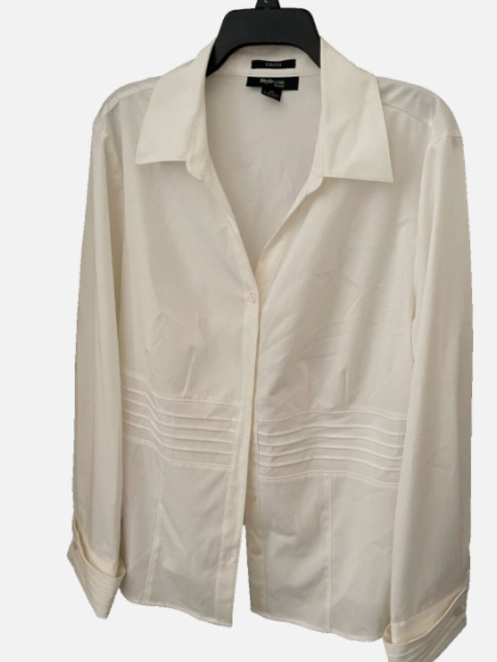 Style & Co STRETCH Poly Blend Ladies Size 18 Long Sleeve button down shirt